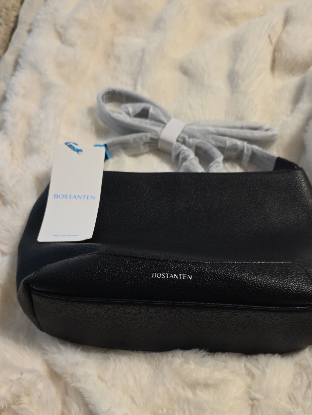 NWT Bostanten Black Leather Crossbody Bag